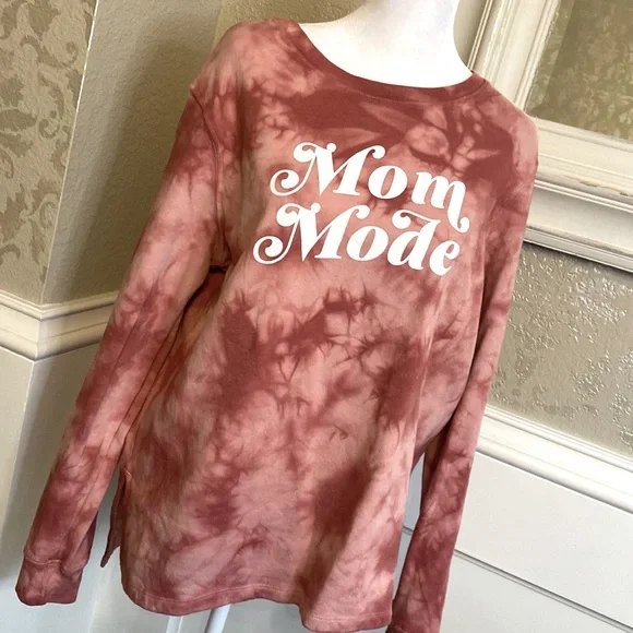Lightweight Soft “Mom Mode” Tye Dye Sweatshirt Size M - Picture 1 of 5